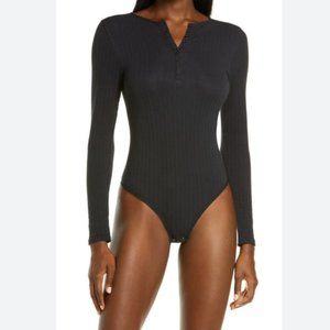 Yummie "Katrina" long sleeve, henley Bodysuit